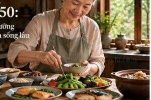 Người lớn tuổi nghỉ ngơi và vận động nhẹ trong đời sống hằng ngày