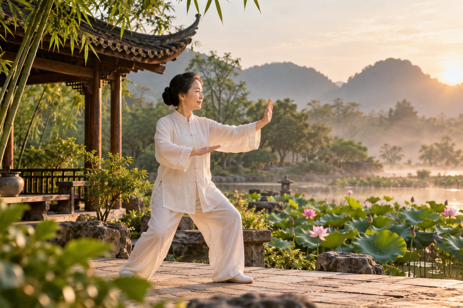 Dưỡng sinh vận động nhẹ với Thái cực quyền và khí công