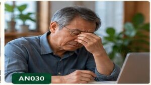 Người trung niên ngồi suy nghĩ trong không gian đô thị, minh họa cho stress sau tuổi 50